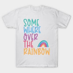 Somewhere Over the Rainbow Colourful Design T-Shirt